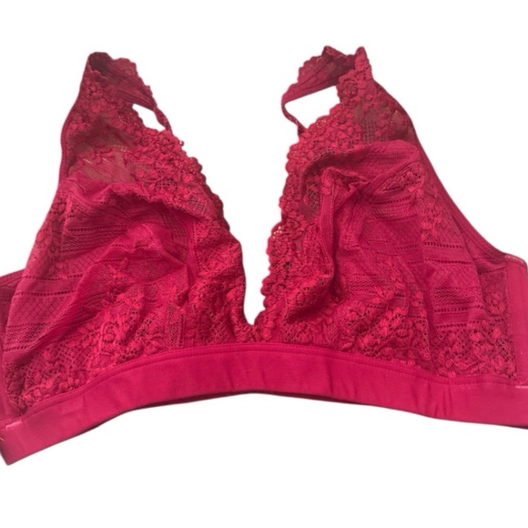 Wacoal Women's 852191 Embrace Lace Wire Free Bralette Bra 40 Red - Picture 3 of 4